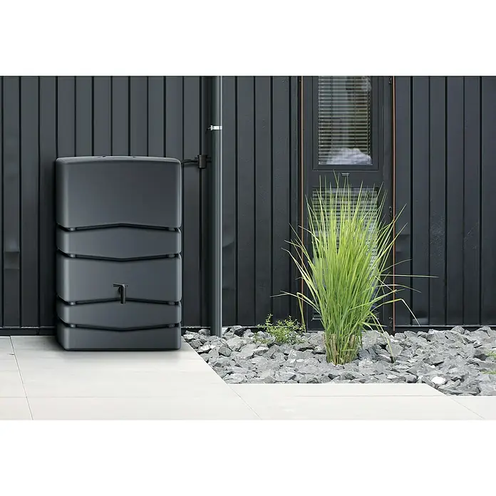 Regentonne Aqua Tower - 450 l, Anthrazit - Stimmungsaufnahme