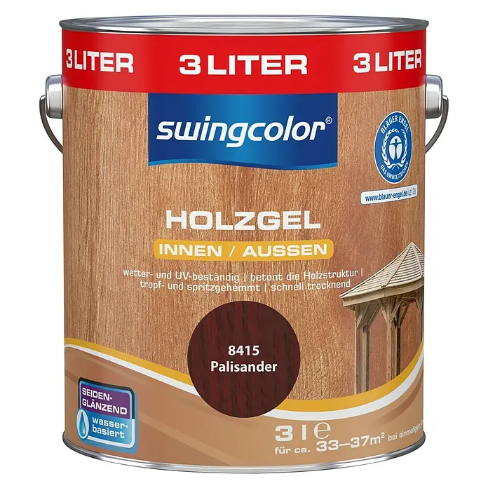 swingcolor Holzgel - Palisander, Seidenglänzend, 3 l, Wasserbasiert - Vorderansicht