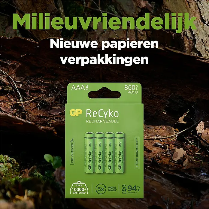GP ReCyko Oplaadbare batterijen - Micro AAA, 1,2 V - Toepassingsvoorbeeld