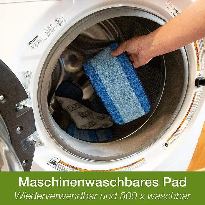 Bona Spray Mop für Fliesen- und Laminatböden - Mikrofaser, 1 x Bona Spray Mop, 1 x Bona Spray Mop Refiller (Kartusche), 1 x Bona Mikrofaser-Reinigungspad - Anwendungsbeispiel