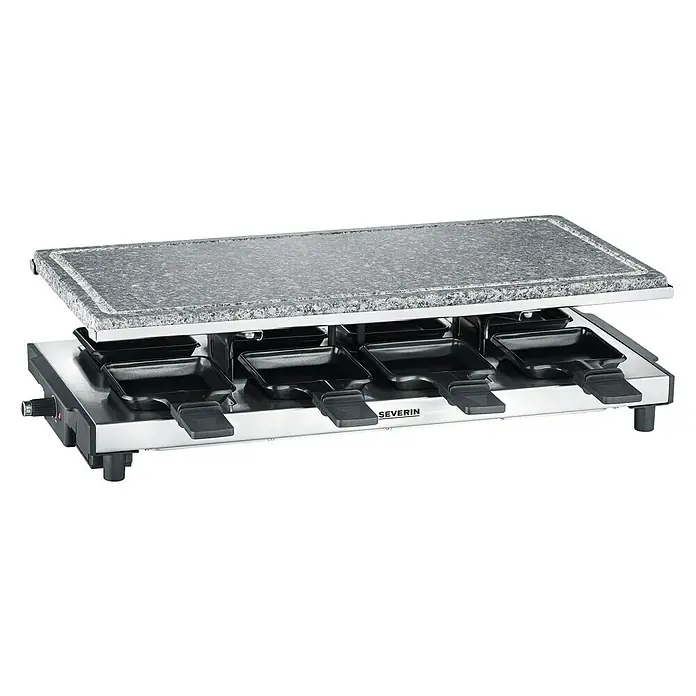 Severin Električni roštilj RG 2374 Raclette - 1,7 kW, Dimenzija rešetke za pečenje: 48,5 x 24 cm - Dijagonalni pogled