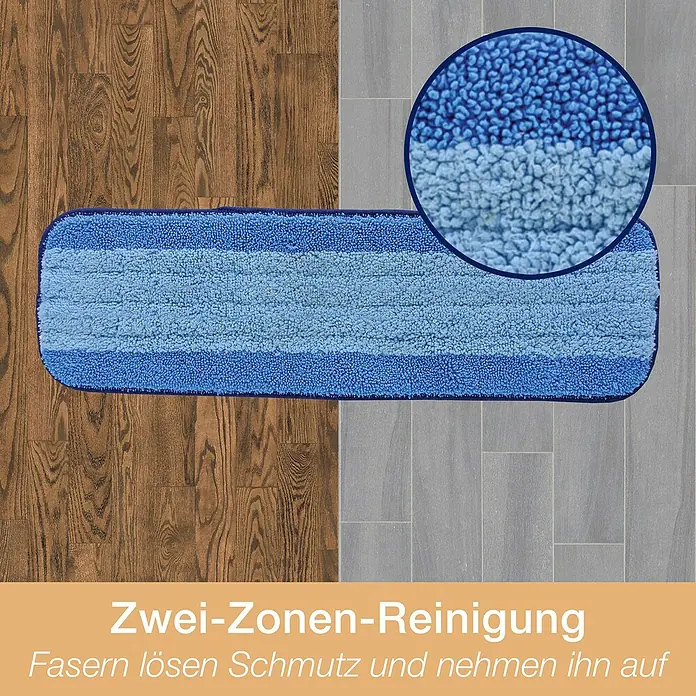 Bona Spray Mop für geölte Holzfußböden - 1 x Spray Mop, 1 x nachfüllbare Kartusche mit 850 ml Reinigungsmittel, 1 x Microfaser-Reinigungspad - Anwendungsbeispiel