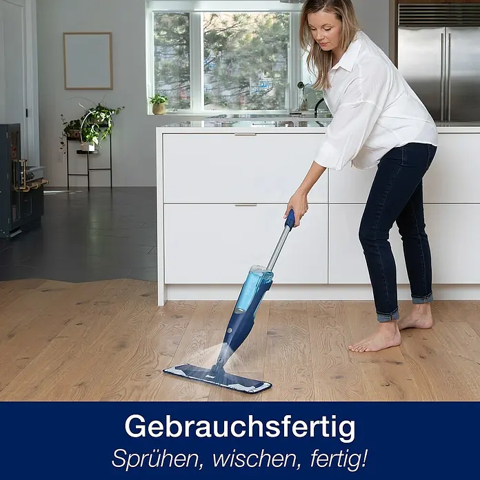Bona Parkettreiniger - 0,85 l, Sprühreiniger-Kartusche - Anwendungsbeispiel