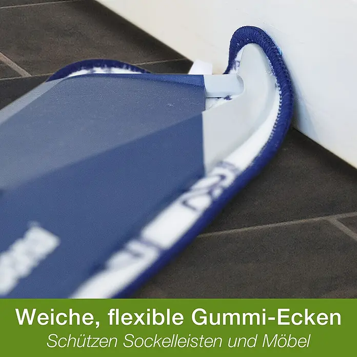 Bona Spray Mop für Fliesen- und Laminatböden - Mikrofaser, 1 x Bona Spray Mop, 1 x Bona Spray Mop Refiller (Kartusche), 1 x Bona Mikrofaser-Reinigungspad - Anwendungsbeispiel