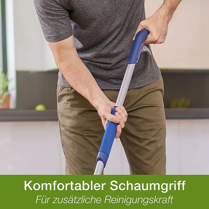 Bona Spray Mop für Fliesen- und Laminatböden - Mikrofaser, 1 x Bona Spray Mop, 1 x Bona Spray Mop Refiller (Kartusche), 1 x Bona Mikrofaser-Reinigungspad - Anwendungsbeispiel