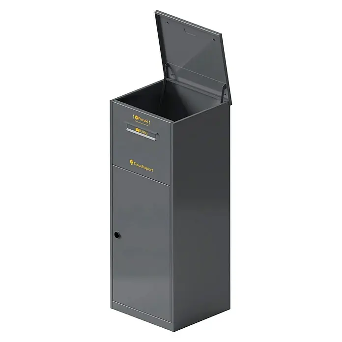Paketbox L-2W - L x B x H: 56,2 x 45 x 151 cm, Geeignet für: Pakete - Diagonale Ansicht