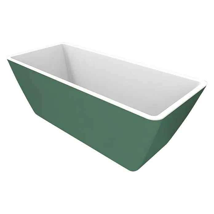 Camargue Samostojeća kada Marstrand - D x Š: 170 x 75 cm, 230 l, Akril, Zeleno-bijele boje - Dijagonalni pogled