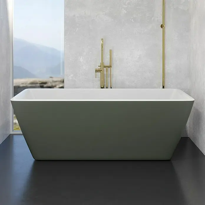 Camargue Samostojeća kada Marstrand - D x Š: 170 x 75 cm, 230 l, Akril, Zeleno-bijele boje - Živopisni prikaz
