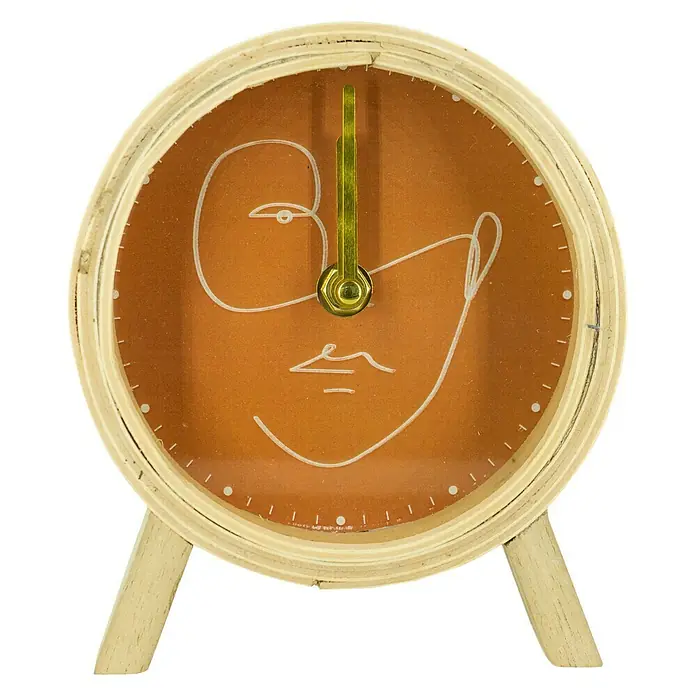 Standuhr Face - Terrakotta, Durchmesser: 13 cm - Vorderansicht
