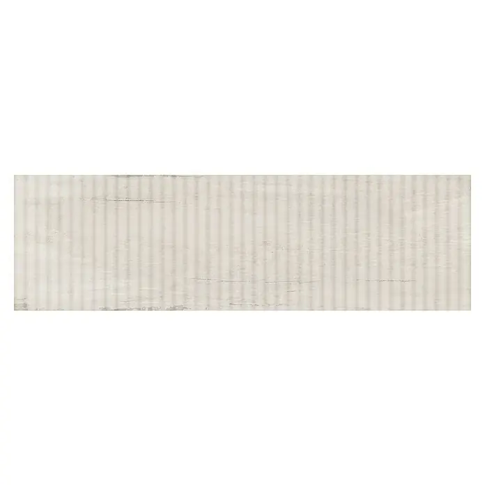 Revestimiento cerámico Theory 3D - 30 x 90 cm, Blanco, Rectificado, Efecto cemento - Vista superior