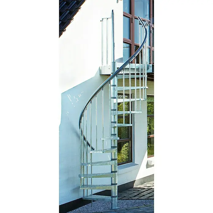 Dolle Außenspindeltreppe Gardenspin - Durchmesser: 125 cm, Geschosshöhe: 246 cm - 282 cm, Anzahl Steigungen: 12 Stk. - Stimmungsaufnahme