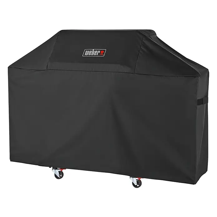 Weber Premium Grill-Schutzhülle - Passend für: Weber Genesis 300-Serie, Weber Genesis EPX/SX/EX/E/S 335 und 325S-Serie, Polyester - Diagonale Ansicht