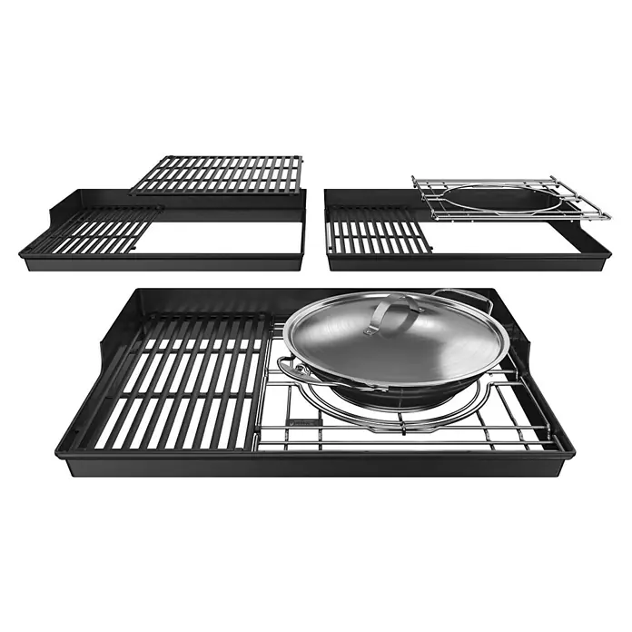 Weber Crafted Grillwok - Ø x H: 36,1 x 17,1 cm, Edelstahl - Diagonale Ansicht