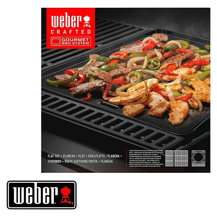 Weber Crafted Grillplatte - L x B: 41,3 x 40,1 cm, Gusseisen