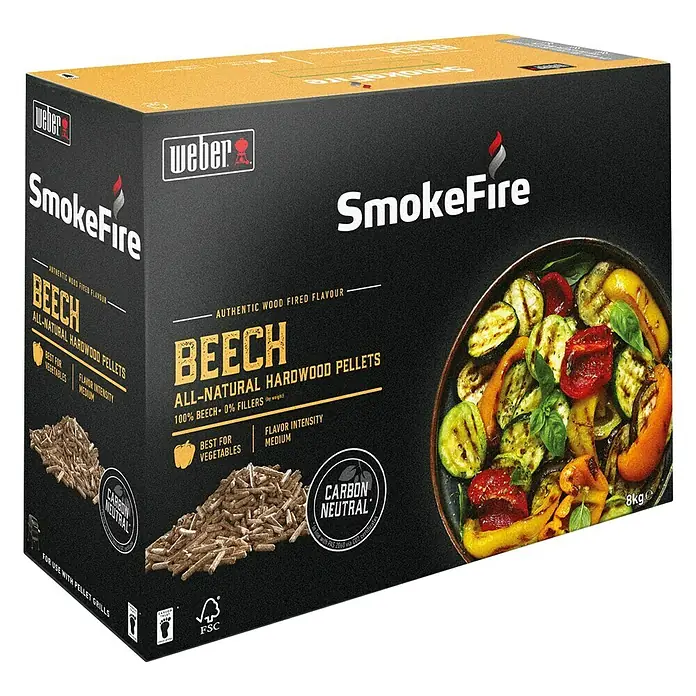 Weber Holzpellets SmokeFire - 8 kg, Aroma: Buche - Diagonale Ansicht