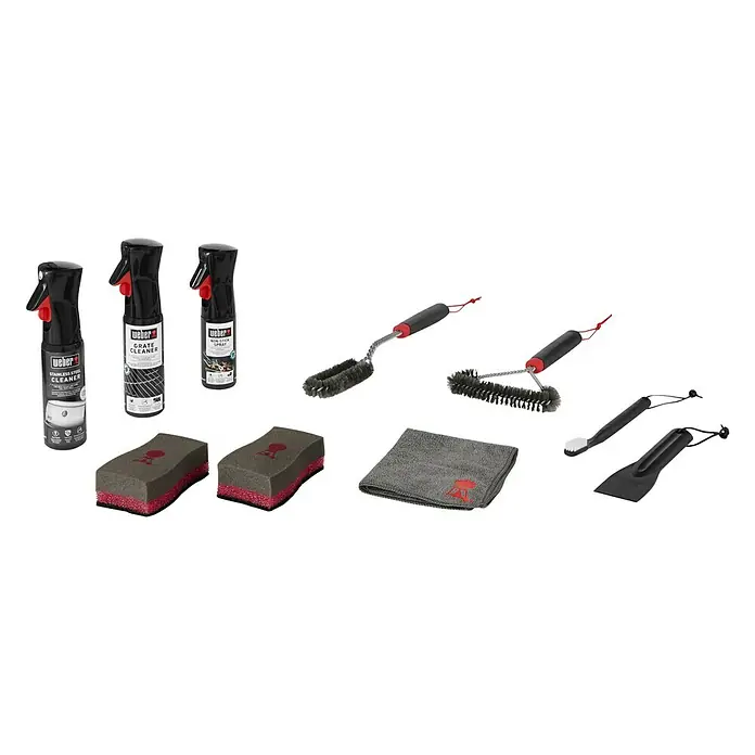 Weber Reinigungs-Set Edelstahl - 10 -tlg. - Diagonale Ansicht