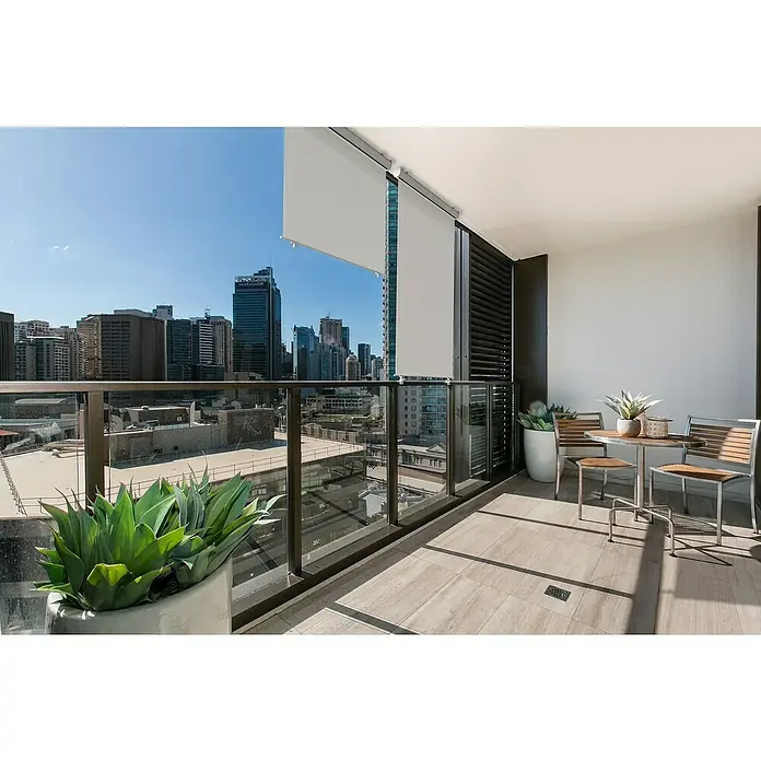 SmartSun Toldo para balcón Neo Lux - Gris piedra, Ancho: 1,4 m - Foto ambiente