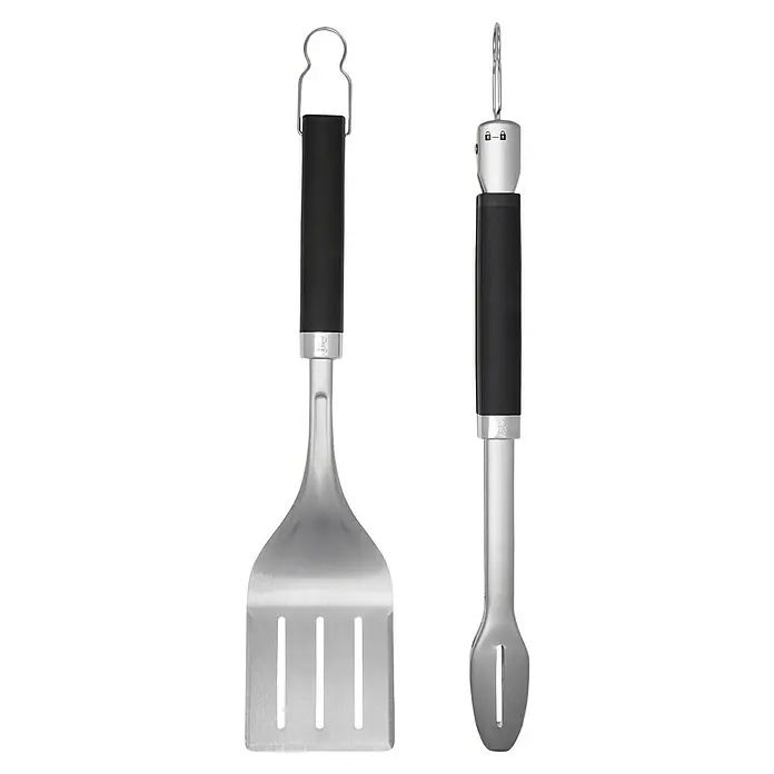 Weber Grillbesteck - 2 -tlg., Edelstahl - Vorderansicht