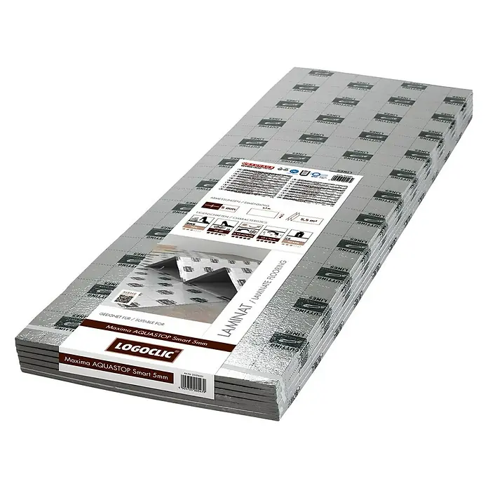 LOGOCLIC Podloga za izolaciju Maxima Aquastop Smart - 5,55 m², Debljina: 5 mm - Dijagonalni pogled