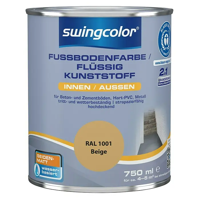 swingcolor 2in1 Flüssigkunststoff RAL 1001 - Beige, 750 ml, Seidenmatt - Vorderansicht
