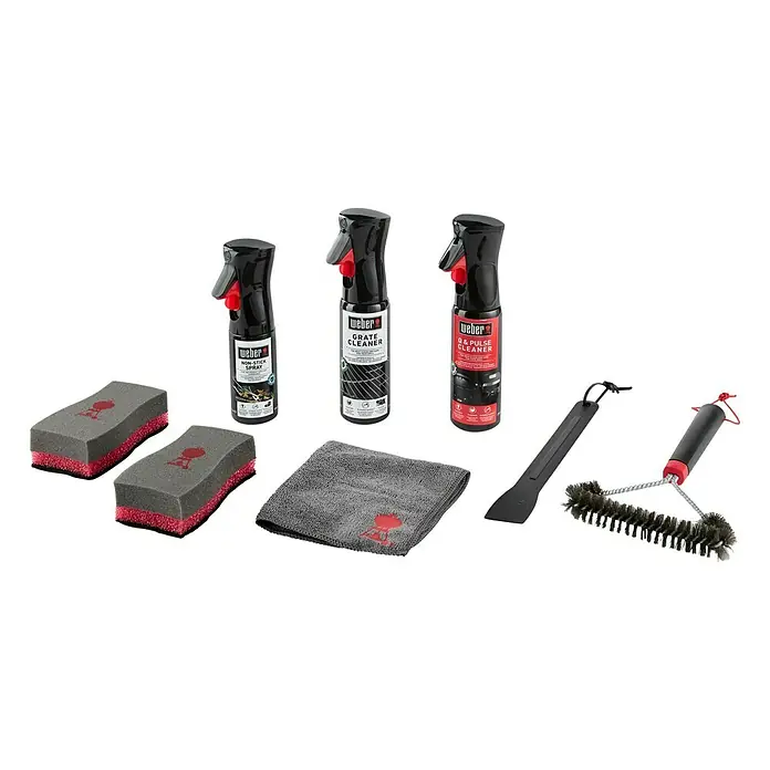 Weber Reinigungs-Set Q & Pulse - 8 -tlg. - Diagonale Ansicht
