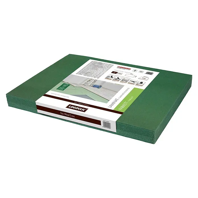 LOGOCLIC Izolacijska ploča od vlakana Eco Wood - 7 m², Debljina: 5 mm - Dijagonalni pogled