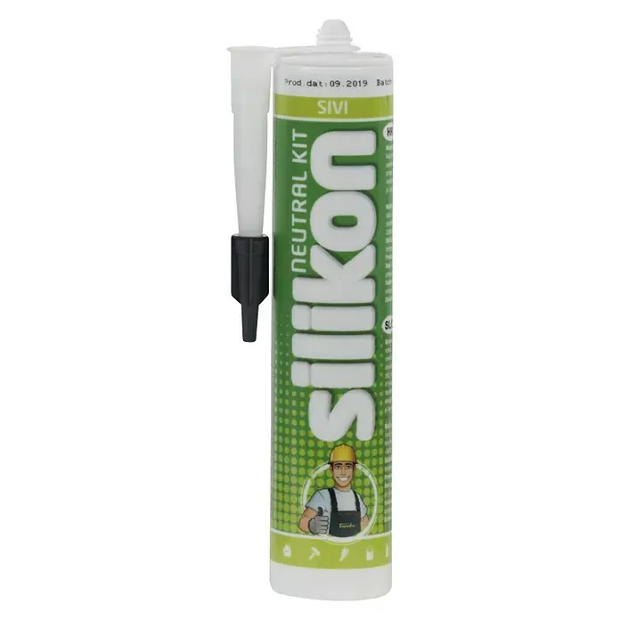 Univerzalni silikon - Sive boje, 300 ml - Pogled sprijeda