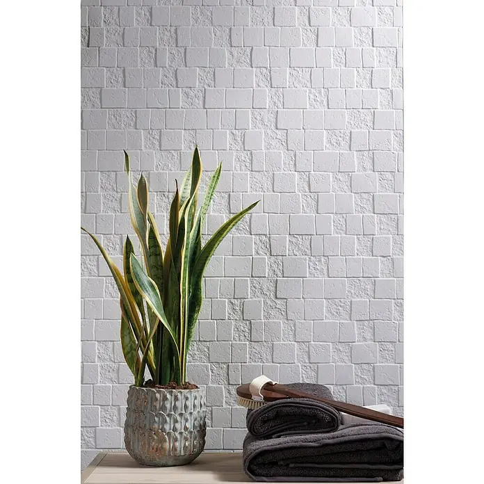 Revestimiento cerámico Segment Decor - 30 x 60 cm, Blanco, Rectificado, Efecto piedra - Foto ambiente
