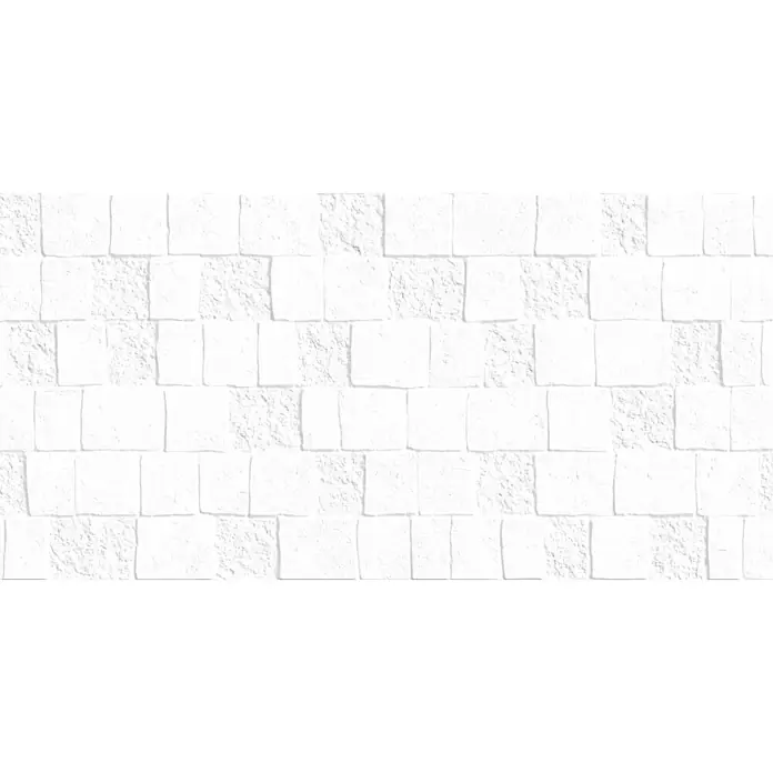 Revestimiento cerámico Segment Decor - 30 x 60 cm, Blanco, Rectificado, Efecto piedra - Primer plano