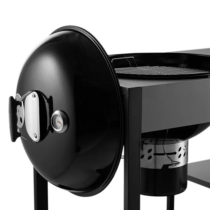 Kingstone Houtskoolbarbecue Superior Prime - Zwart/Zilver, Hoofdgrilloppervlak: 57 cm - Close-up