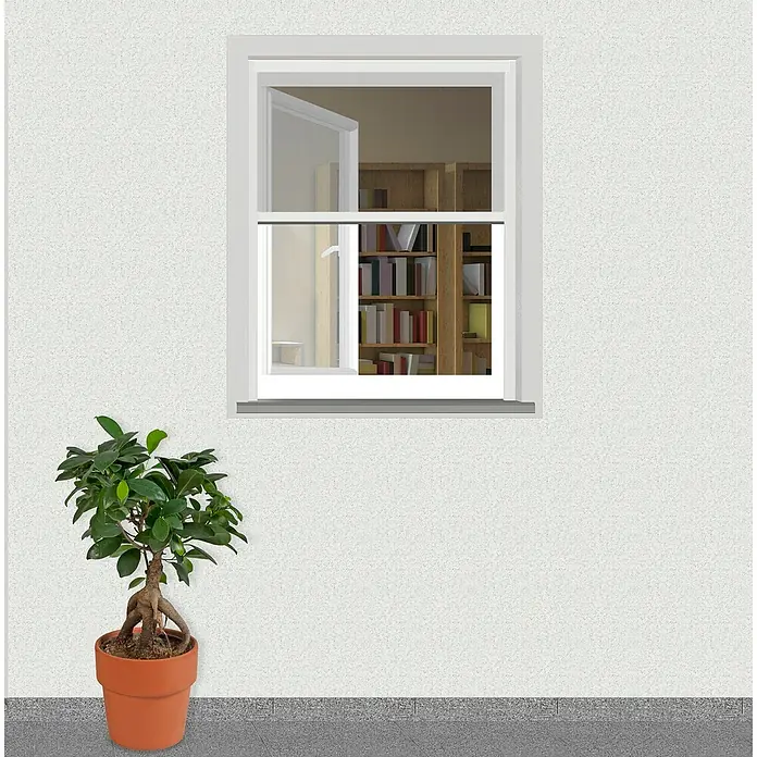 Windhager Insektenschutz-Fensterrollo Basic - B x H: 130 x 160 cm, Farbe Rahmen: Weiß, Schraubbefestigung - Stimmungsaufnahme