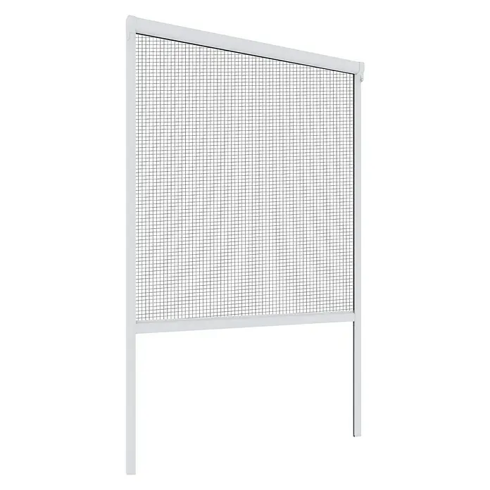 Windhager Insektenschutz-Fensterrollo Basic - B x H: 130 x 160 cm, Farbe Rahmen: Weiß, Schraubbefestigung - Diagonale Ansicht