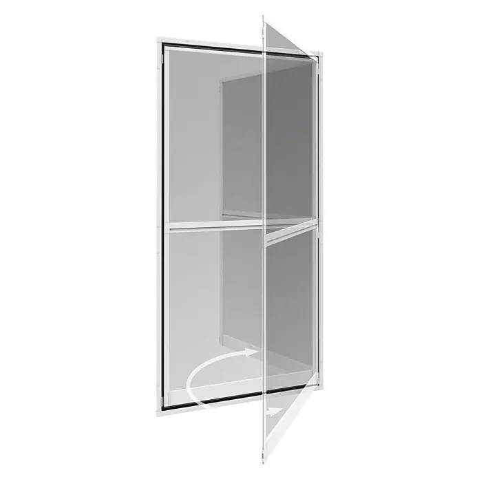Windhager Insektenschutztür Expert - B x H: 100 x 210 cm, Weiß/Anthrazit - Diagonale Ansicht