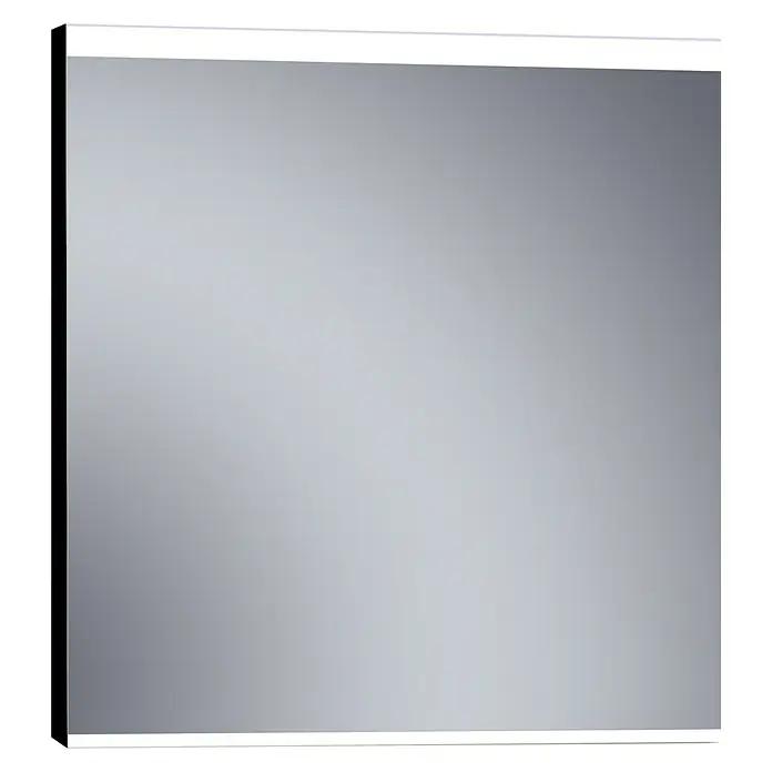 Espejo con luz LED París - 80 x 80 cm, Negro - Vista angular