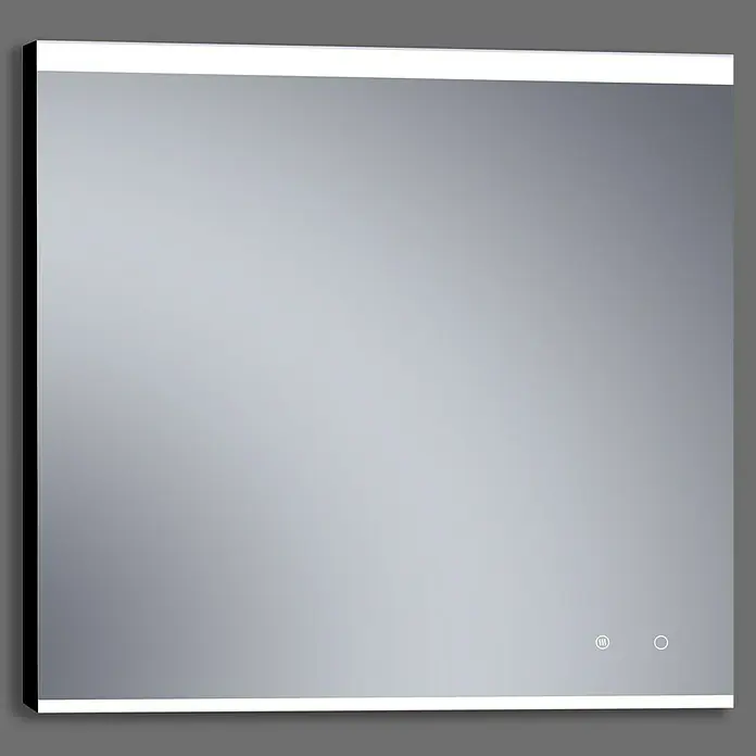 Espejo con luz LED París Plus - 100 x 80 cm, Sensor antivaho, Negro - Producto en uso