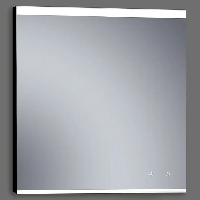 Espejo con luz LED París Plus - 80 x 80 cm, Sensor antivaho, Negro - Producto en uso