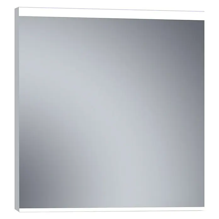 Espejo con luz LED París - 80 x 80 cm, Acero - Vista angular