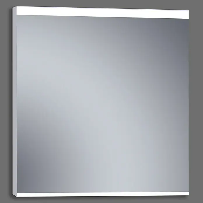 Espejo con luz LED París - 80 x 80 cm, Acero - Foto ambiente