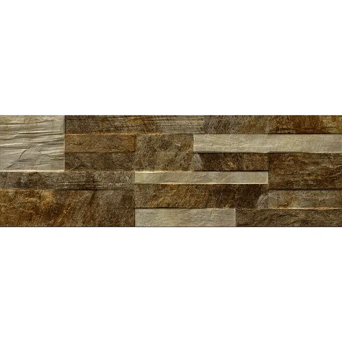 Revestimiento de pared Danubio - 17 x 52 cm, Marrón, Efecto piedra - Vista superior