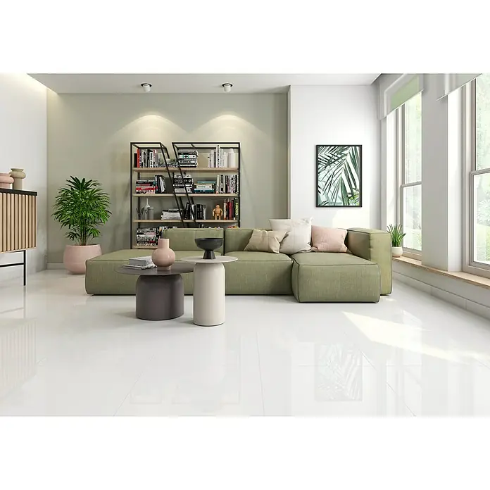 Revestimiento de pared Ice - 30 x 60 cm, Blanco, Rectificado, Brillante - Foto ambiente
