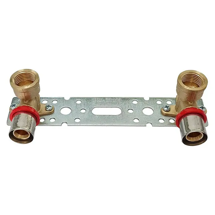 Montageeinheit - Durchmesser: 2 x 20 mm, Innengewinde: ½″, Aluminium - Ansicht von oben