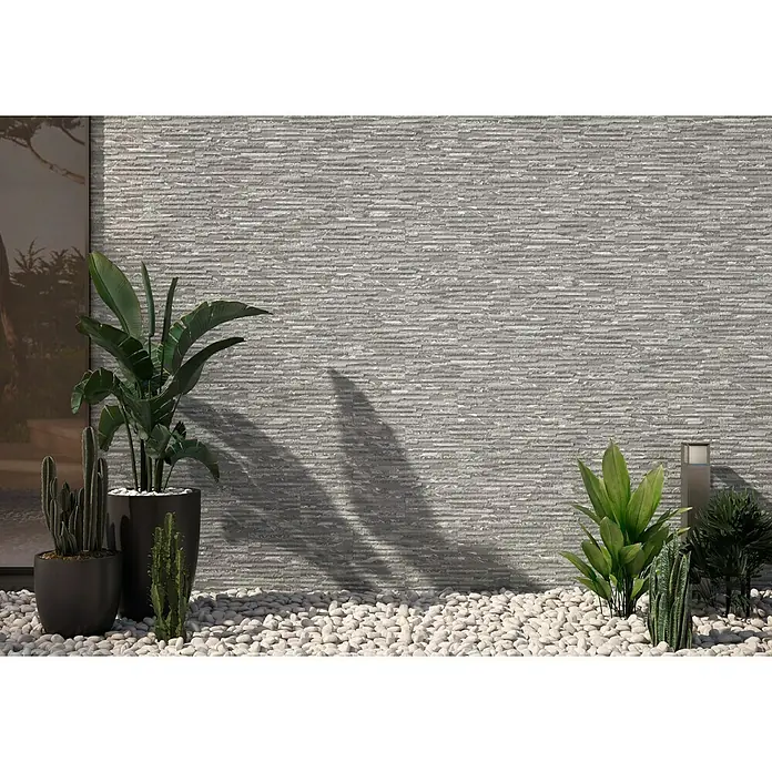 Revestimiento de pared Maule - 17 x 52 cm, Blanco, Efecto piedra - Foto ambiente