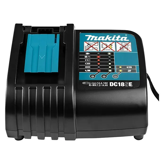 Makita Ladegerät DC18SE - Passend für: Makita Li-Ionen-Akkus 14,4 - 18 V - Vorderansicht
