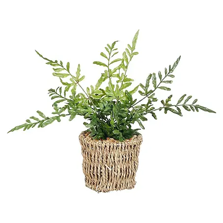 Planta artificial Helecho en cesta