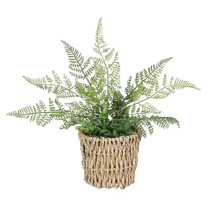 Planta artificial Helecho - Altura: 26 cm, Plástico - Vista frontal