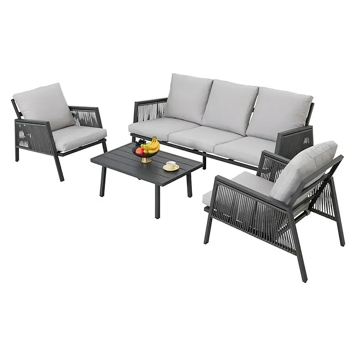 Conjunto de muebles Keira - 4 piezas, Antracita - Vista angular