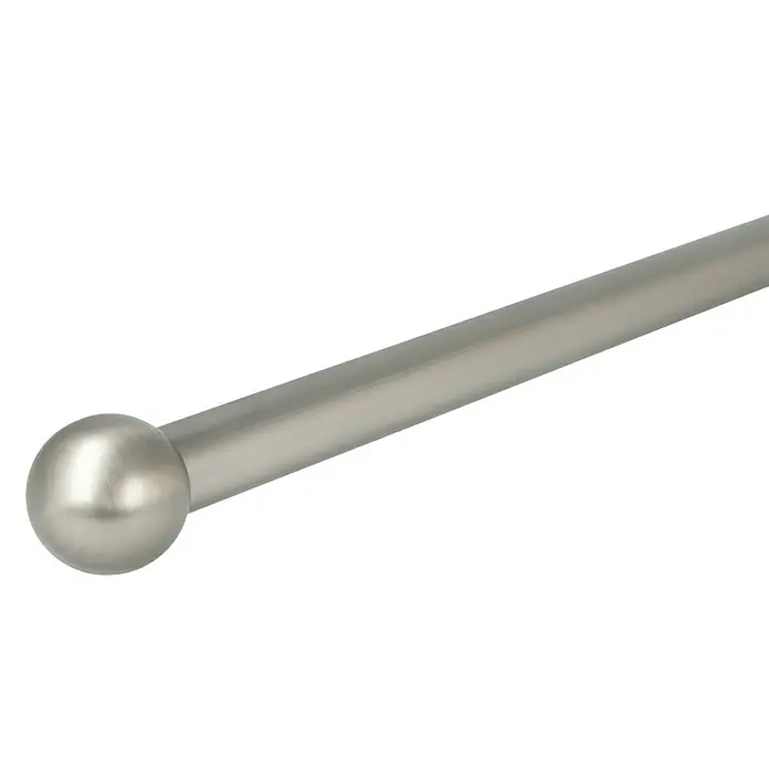 Expo Ambiente Endstück Ball - Edelstahloptik, Geeignet für: Gardinenstangen Ø 20 mm, 2 Stk. - Diagonale Ansicht