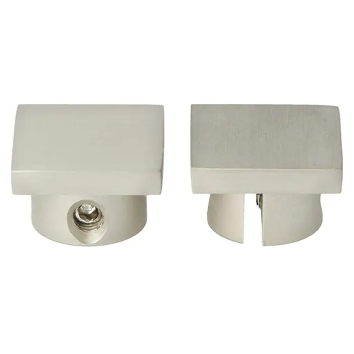 Expo Ambiente Endstück End - 1 Stk., Edelstahloptik, Geeignet für: 18 x 18 mm Profil - Vorderansicht