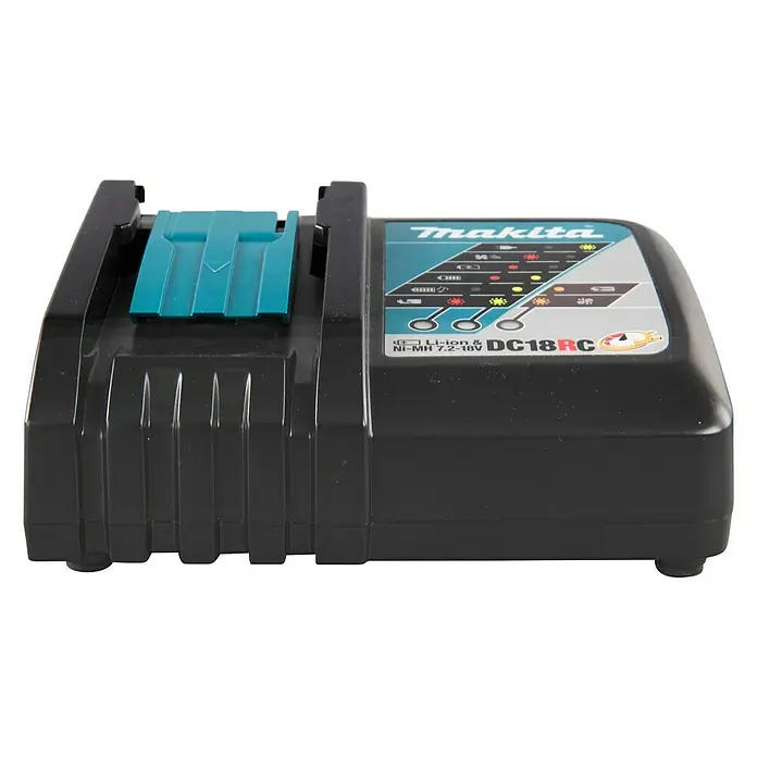 Makita Ladegerät DC18RC - Akkuspannung: 14,4 V - 18 V - Vorderansicht