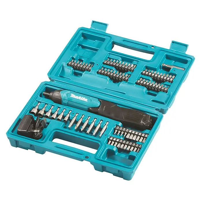 Makita Akku-Knickschrauber DF001DW - 3,6 V, Li-Ionen, 1 Akku, Leerlaufdrehzahl: 220 U/min - Diagonale Ansicht